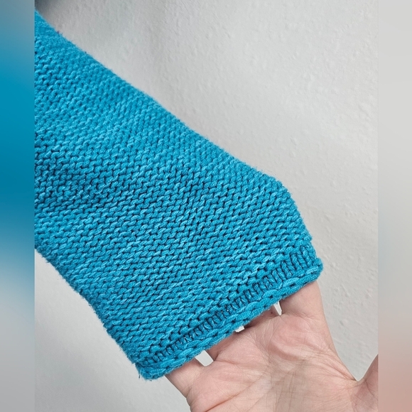 Habitat Women's Cotton Shaker Knit Crew Neck Blue Long Sleeve Sweater Size Small - Picture 7 of 13